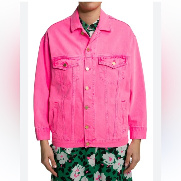 Essentiel Antwerp Jackets & Blazers - Essentiel Antwerp Pink Denim Button Up Jacket Size 42 RETAIL $680+